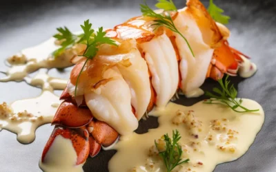 Champagne-Poached Lobster Tails with Truffle Butter